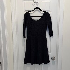 White House Black Market Black Long Sleeve Dress